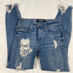 Express, mid rise, stretch jeans